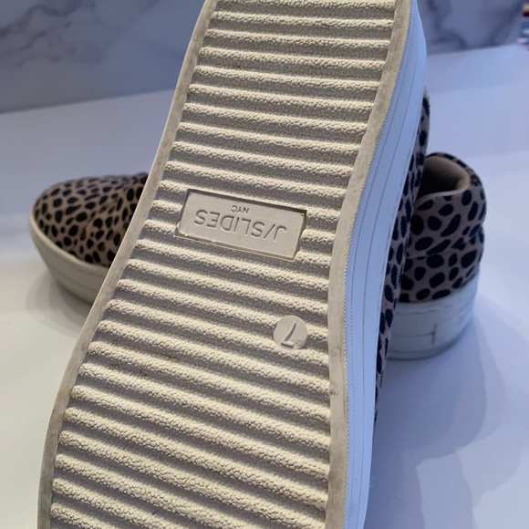 J slides leopard print leather platform sneakers - Picture 6 of 8